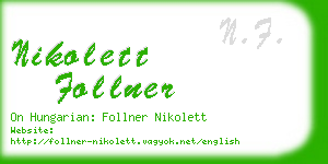 nikolett follner business card